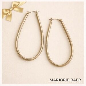 Marjorie Baer Sculptural Silver Hoop Earrings